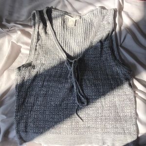 heathered grey v neck top